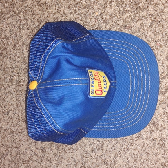 Vintage Glencoe Quality Feeds Snapback Trucker  Patch Farm Hat Rare - Picture 2 of 8